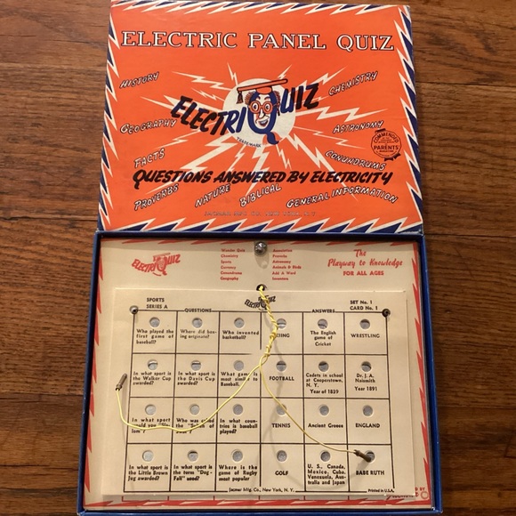 Vintage Electriquiz electric panel quiz game toy working condition - Picture 4 of 6